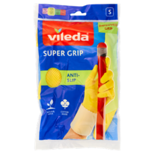 Vileda Super Grip, Guanti Casalinghi Taglia S