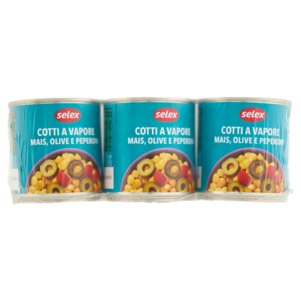 Selex Mais, Olive e Peperoni al Vapore 3x150 g