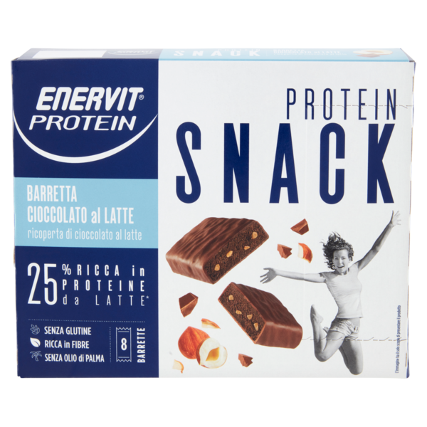 Enervit Protein Protein Snack Barretta Cioccolato al Latte 8 x 27 g