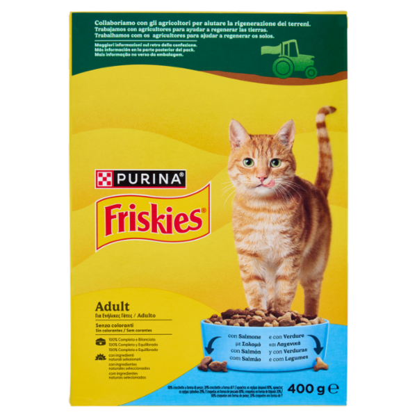 PURINA FRISKIES Adult Salmone e con Verdure 400g