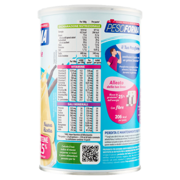 Pesoforma Vaniglia Smoothie, Pasto sostitutivo gusto Vaniglia, Shake per controllo del peso - 436g