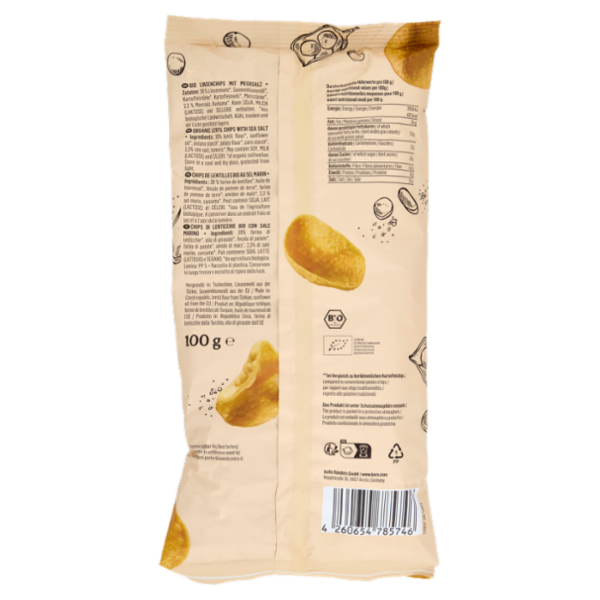 KoRo Bio Linsenchips mit Meersalz 100 g