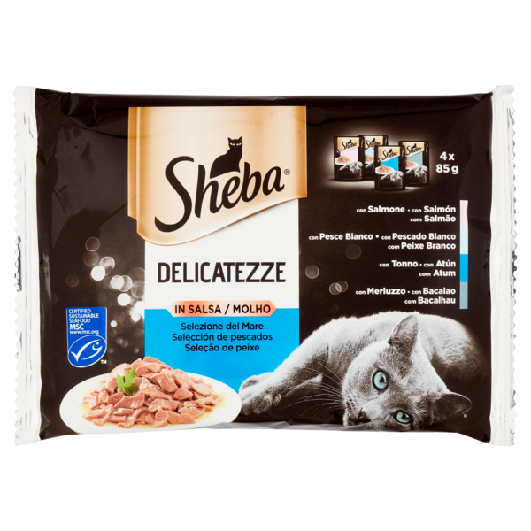 Sheba Delicatezze in Salsa Selezione del Mare 4 x 85 g