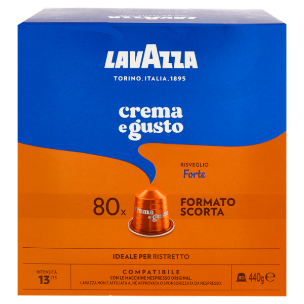 Lavazza crema e gusto Forte Compatibile con Nespresso Original 80 Capsule 440 g
