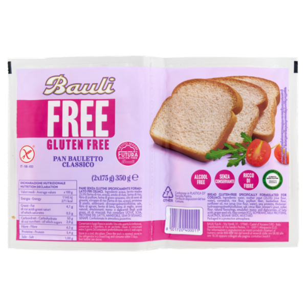 Bauli Free Gluten Free Pan Bauletto Classico 2 x 175 g