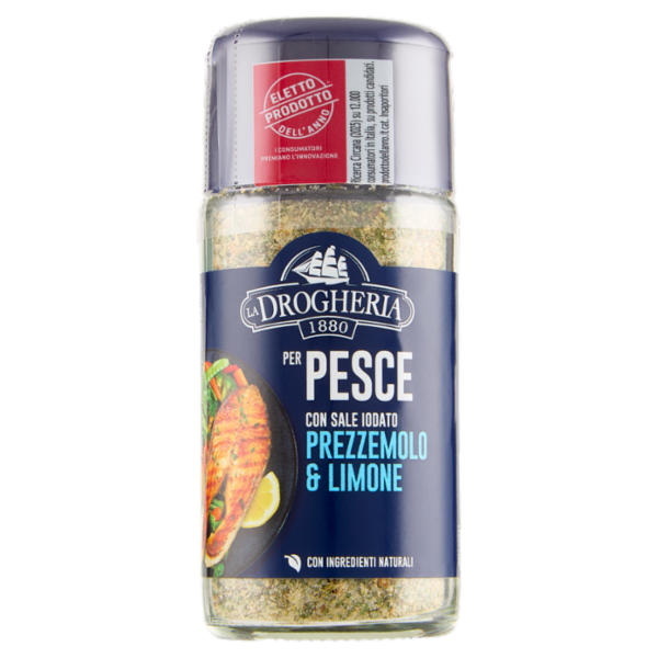 La Drogheria 1880 per Pesce con Sale Iodato Prezzemolo & Limone 85 g