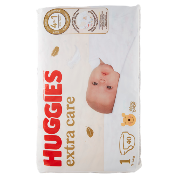 Huggies extra care Pannolini 1 2-5 Kg 40 pz