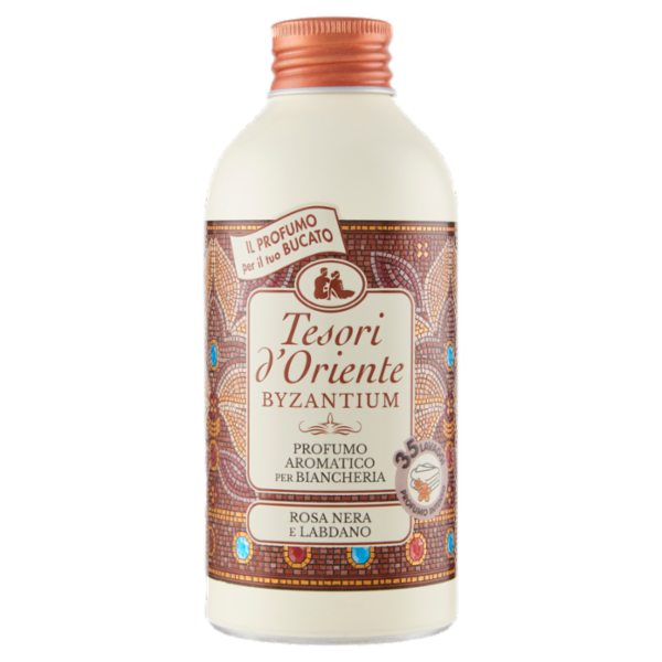 Tesori d'Oriente Byzantium Profumo Aromatico per Biancheria Rosa Nera e Labdano 250 ml