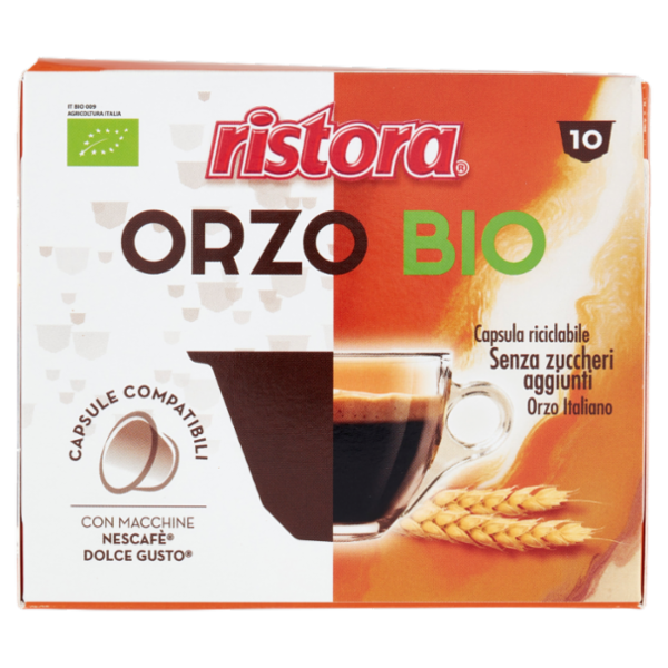 ristora Orzo Bio Capsule Compatibili con Macchine Nescafè Dolce Gusto 10 x 3 g