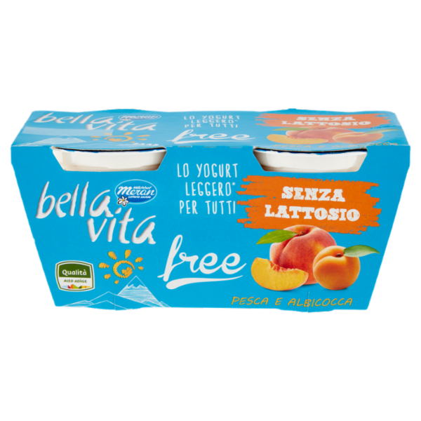 bella vita free Senza Lattosio Pesca e Albicocca 2 x 125 g