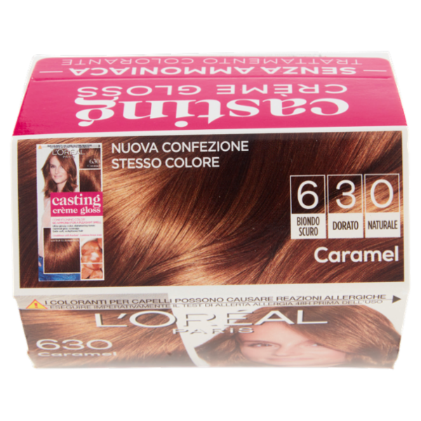 L'Oréal Paris Tinta Capelli Casting Creme Gloss, Senza Ammoniaca, 630 Caramel