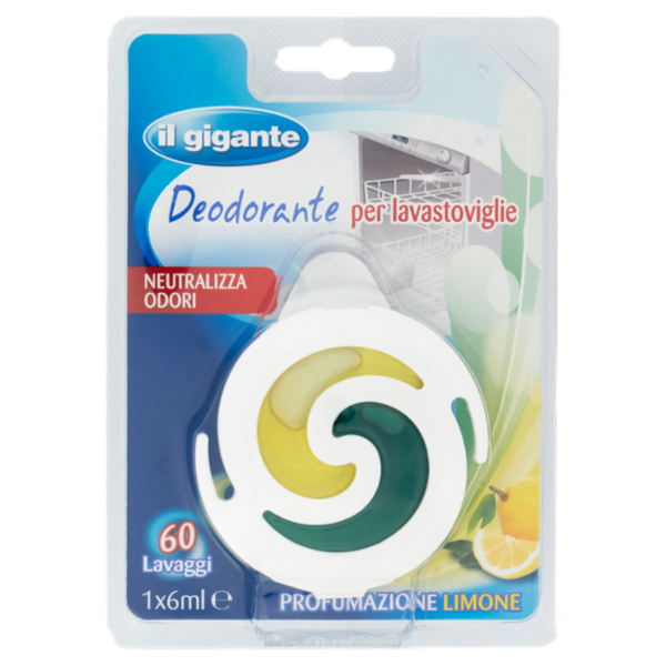 IL GIGANTE Deodorante per lavastoviglie Profumazione Limone 1 x 60 ml