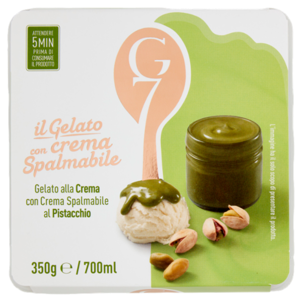 G7 il Gelato con crema Spalmabile Gelato alla Crema con Crema Spalmabile al Pistacchio 350g