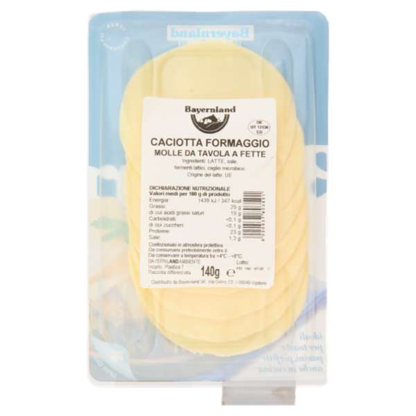 Bayernland caciotta Formaggio a Fette 140 g