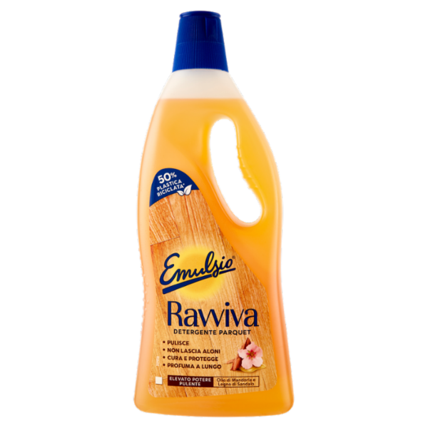 Emulsio Ravviva Detergente Parquet Olio di Mandorla e Legno di Sandalo 750 ml