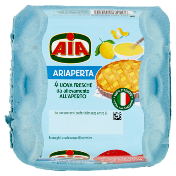 Aia Ariaperta 4 Uova Fresche da allevamento all'Aperto 220 g