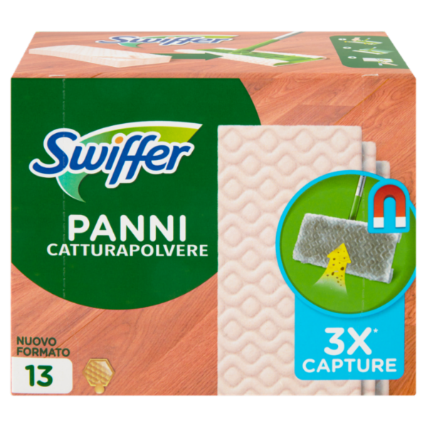 Swiffer Panni Catturapolvere per Scopa Swiffer - Ricarica 13 Panni Legno & Parquet