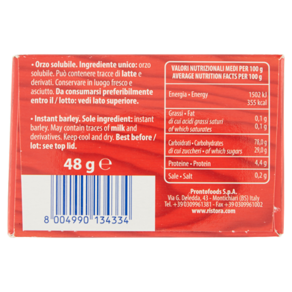 Ristora Orzo Solubile 16 capsule 48 g
