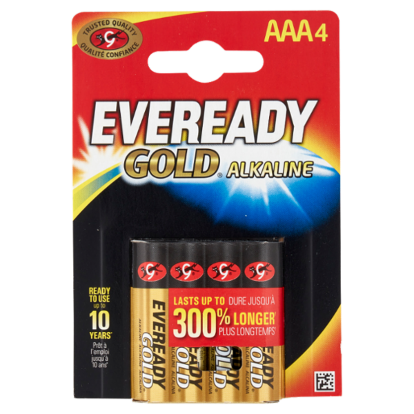 Eveready Gold Alkaline AAA 4 pz