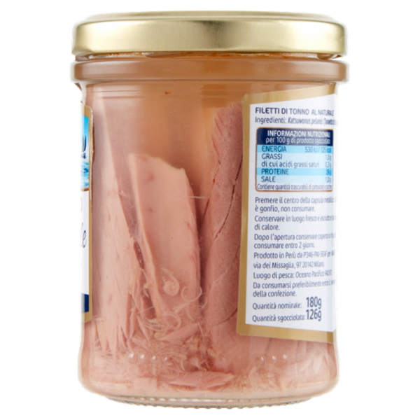 Mareblu Vero Naturale Filetti di Tonno al Naturale 180 g