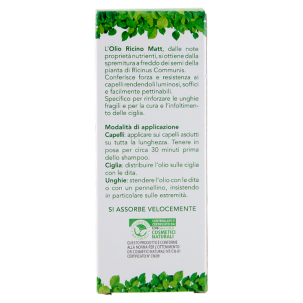Matt olio Ricino Rinforzante Capelli - Ciglia - Unghie 100 ml