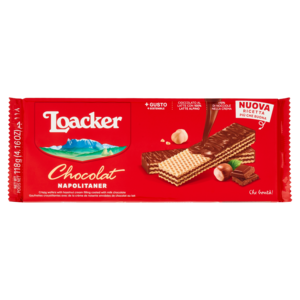 Loacker Wafer Chocolat Ricoperti Cioccolato Al Latte Con Crema Alla Nocciola Napolitaner Wafers 118g