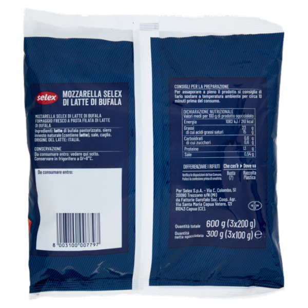 Selex Mozzarella di Latte di Bufala 3x100 g