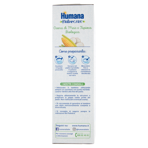 Humana Crema di Mais e Tapioca Biologica 230 g