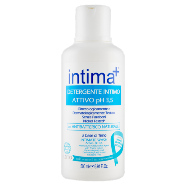 intima⁺ Detergente Intimo Attivo pH 3,5 con Antibatterico Naturale 500 ml