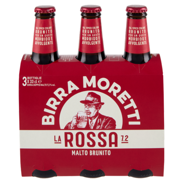 Birra Moretti la Rossa 7.2 3 x 33 cl