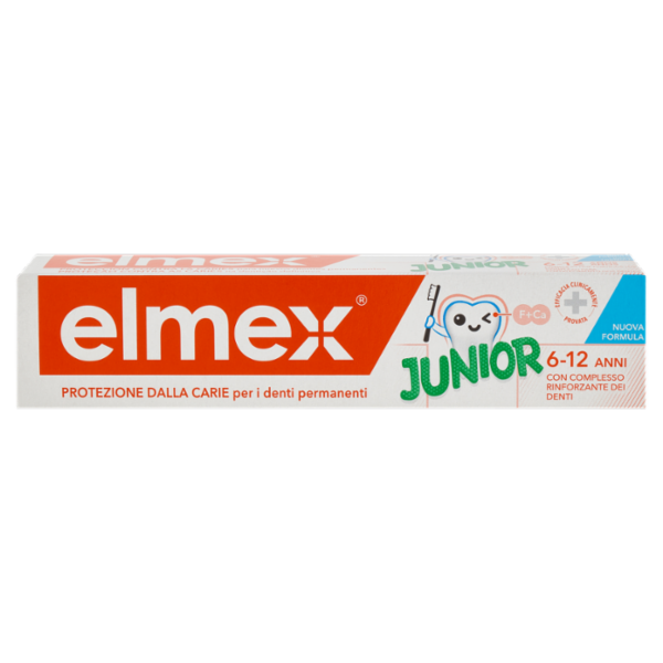 elmex dentifricio Junior bimbi, bambini 6-12 anni 75 ml