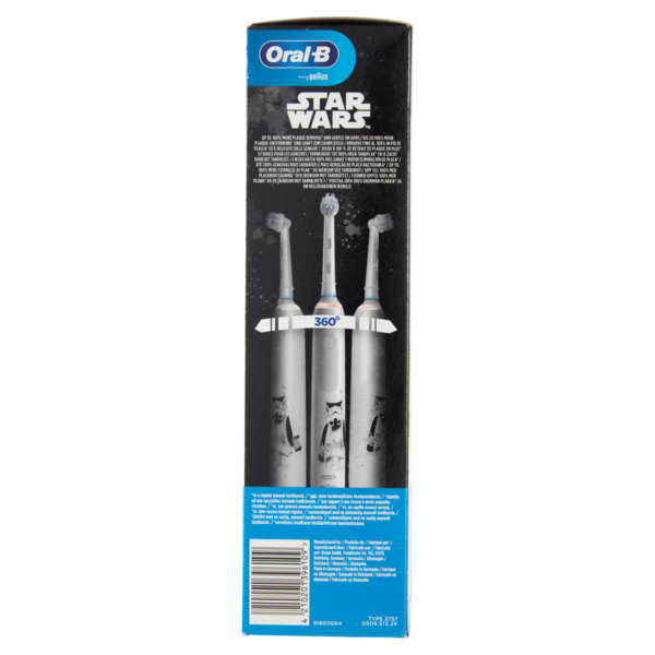 Oral-B Power Spazzolino Elettrico Ricaricabile Pro3 Junior Star Wars +6 anni