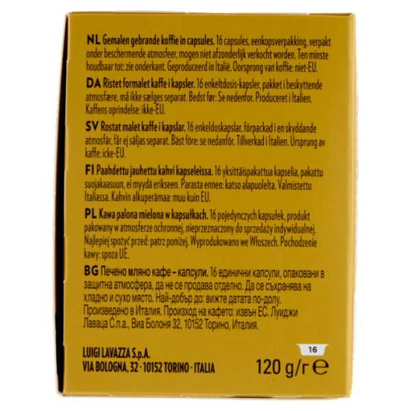 Lavazza A Modo Mio Qualità Oro 16 Capsule 120 g