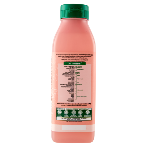 Garnier Shampoo Fructis Hair Food, Ideale per Capelli Fini, Arricchito con Anguria, 350 ml