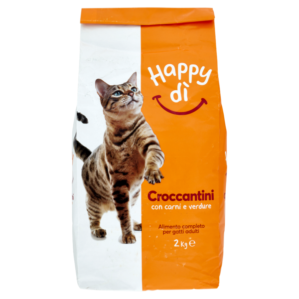 Happy dì Gatto Croccantini con Carne 2 kg