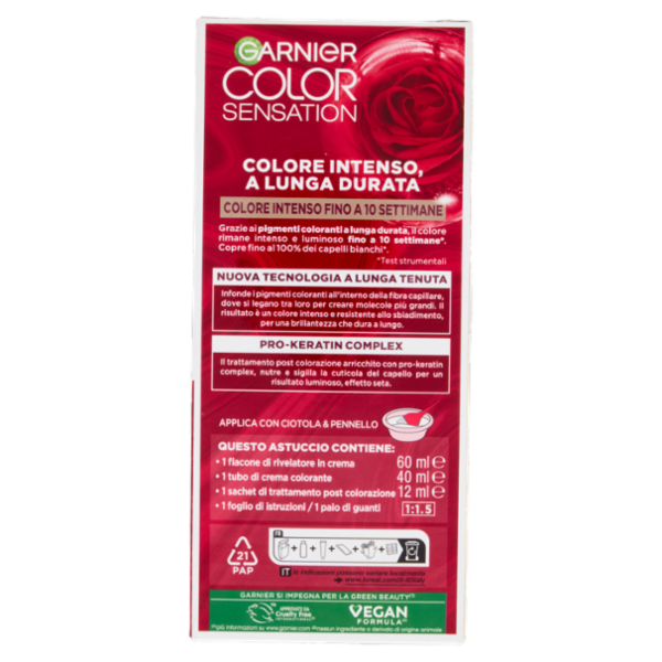 Garnier Color Sensation Colorazione Permanente in Crema 1.0 Nero