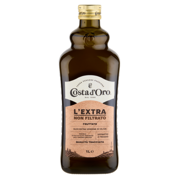 Costa d'Oro l'Extra Non Filtrato Fruttato Olio Extra Vergine di Oliva 1 L
