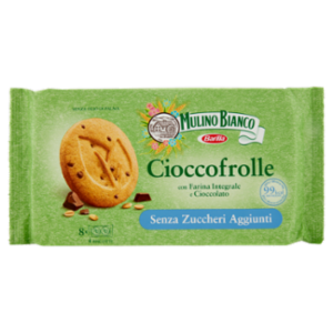 Mulino Bianco Cioccofrolle Biscotti Senza Zuccheri Aggiunti Con Farina Integrale e Cioccolato 200g