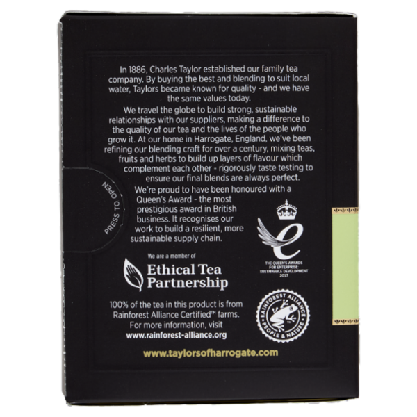 Taylors of Harrogate Pure Green Tea 20 Tea Bags 30 g