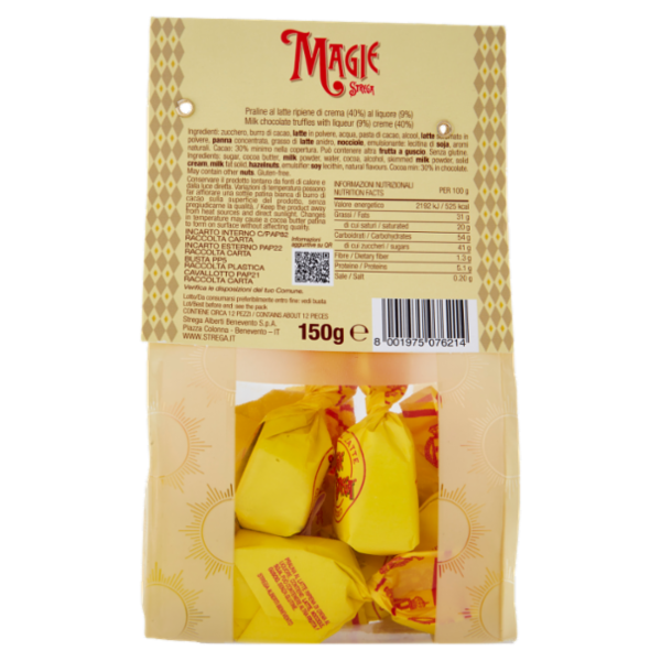 Strega Magie al Liquore Strega Praline di Cioccolato al Latte 150 g