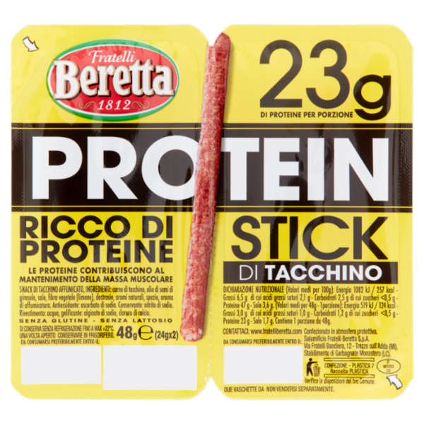 Fratelli Beretta Protein 23g Stick di Tacchino 2 x 24 g