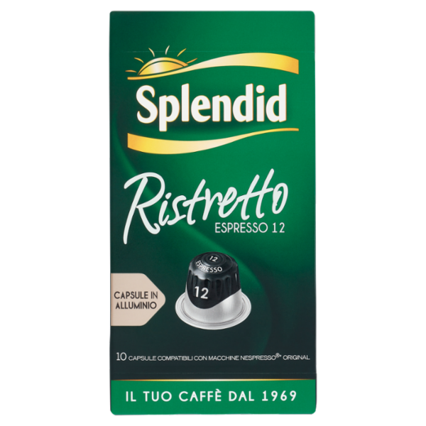 Splendid Ristretto 12- 10 Capsule Caffè Compatibili con Macchine Nespresso*® Original 52g