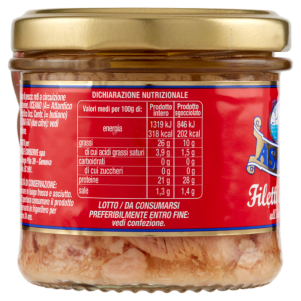 Asdomar Filetti di Tonno all'olio di oliva 130 g
