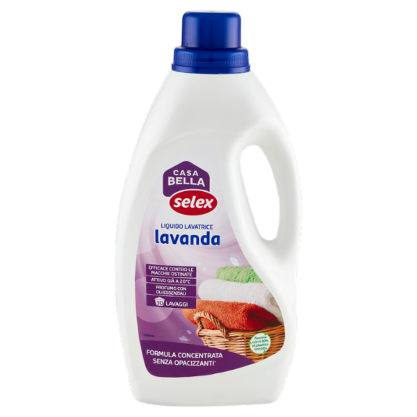 Selex Casa Bella Detersivo per Lavatrice Liquido Lavanda 30 Lavaggi 1,5 L