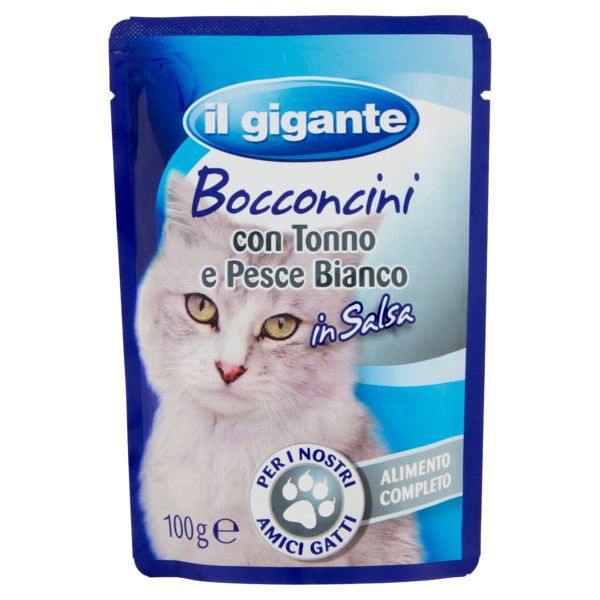 IL GIGANTE Bocconcini con Tonno e Pesce Bianco in Salsa 100 g