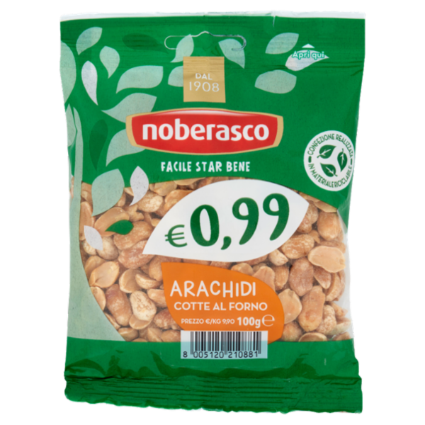 noberasco € 0,99 Arachidi Cotte al Forno 100 g