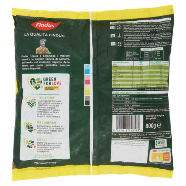 Findus Ciuffetti di Spinaci Primavera 800 g