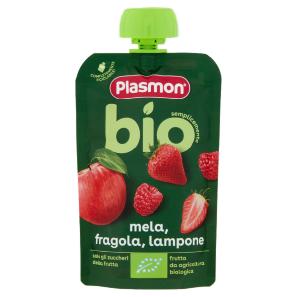 Plasmon semplicemente bio mela, fragola, lampone 100 g