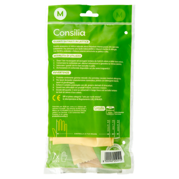 Consilia Guanti Satinati Misura Media (7-7,5)