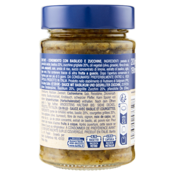 Barilla Pesto Rustico Basilico e Zucchine Pasta e Bruschetta 200 g